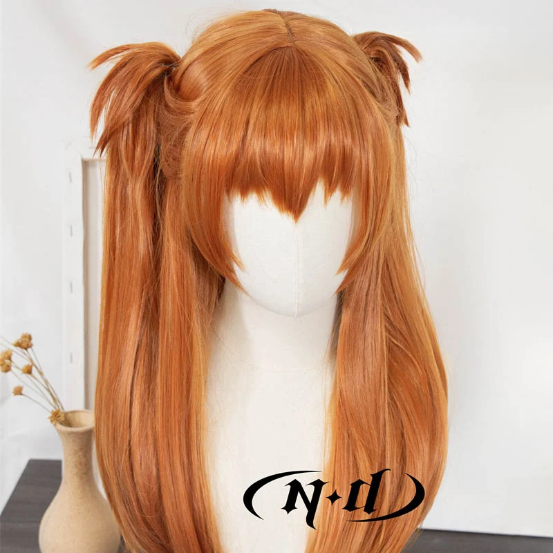 ND Asuka Langley Soryu Parrucche Cosplay Parrucchino EVA Anime Cosplay Parrucche per capelli per Comic Con Coser Costume Festa a tema Resistente al calore