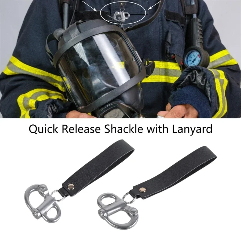 

Set Of 4 Steel Quick Release Clip with Leather Straps Heavy Duty Spring Loaded Shackle Upgrades for Hiking & sailings Y5GB