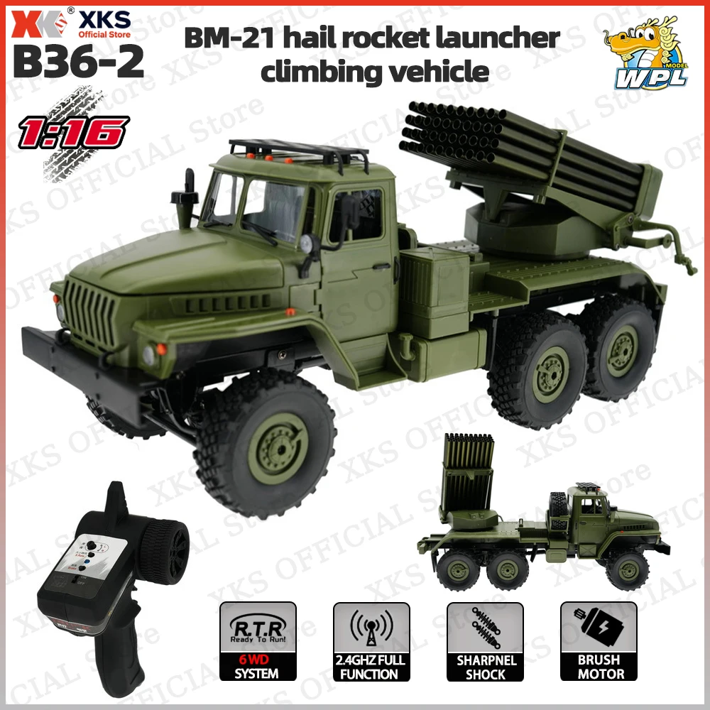 

WPL B36-2 1/16 6WD Электрический RC Rock Climber 2,4G Пульт дистанционного управления с ракетной пусковой установкой Внедорожная модель игрушки в подарок для мальчиков и взрослых