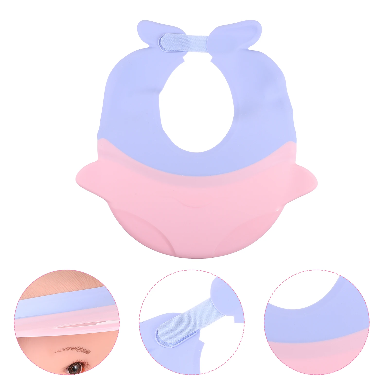 

Silicone Infant Bathing Hat with Adjustable Hook and Waterproof Shower Cap Comfortable Shampoo Protector