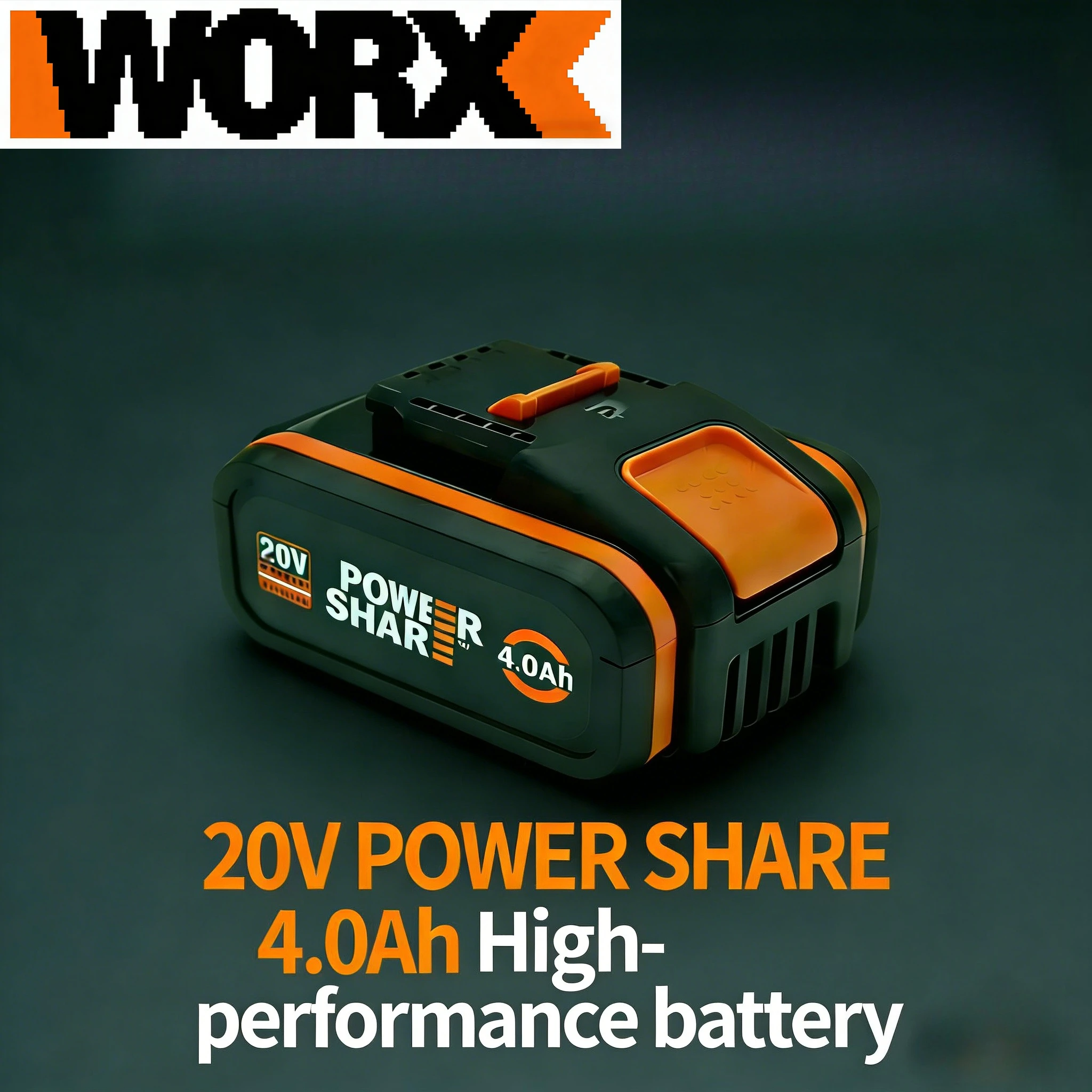 

Original WORX 20V 4Ah Battery WA3553 WA3551 WX128, WX130，WX802，WG322 ，WG546, WG549，WG163, WG259 Power Tool Battery