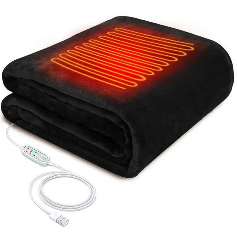 Electric Blanket Thickened USB Heating Shawl Pad Washable Warmer Blanket Winter Office Shawl Warm Blanket