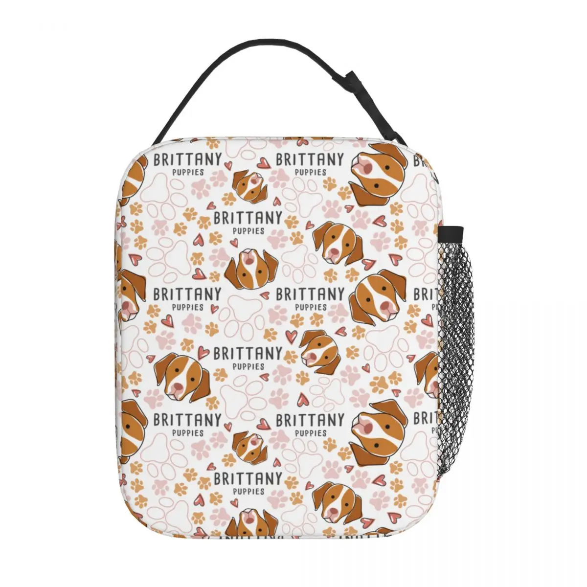 

Insulated Lunch Tote Bag Brittany Dog Puppies Owner Merch Lunch Container INS Trendy Cooler Thermal Lunch Box For Picnic