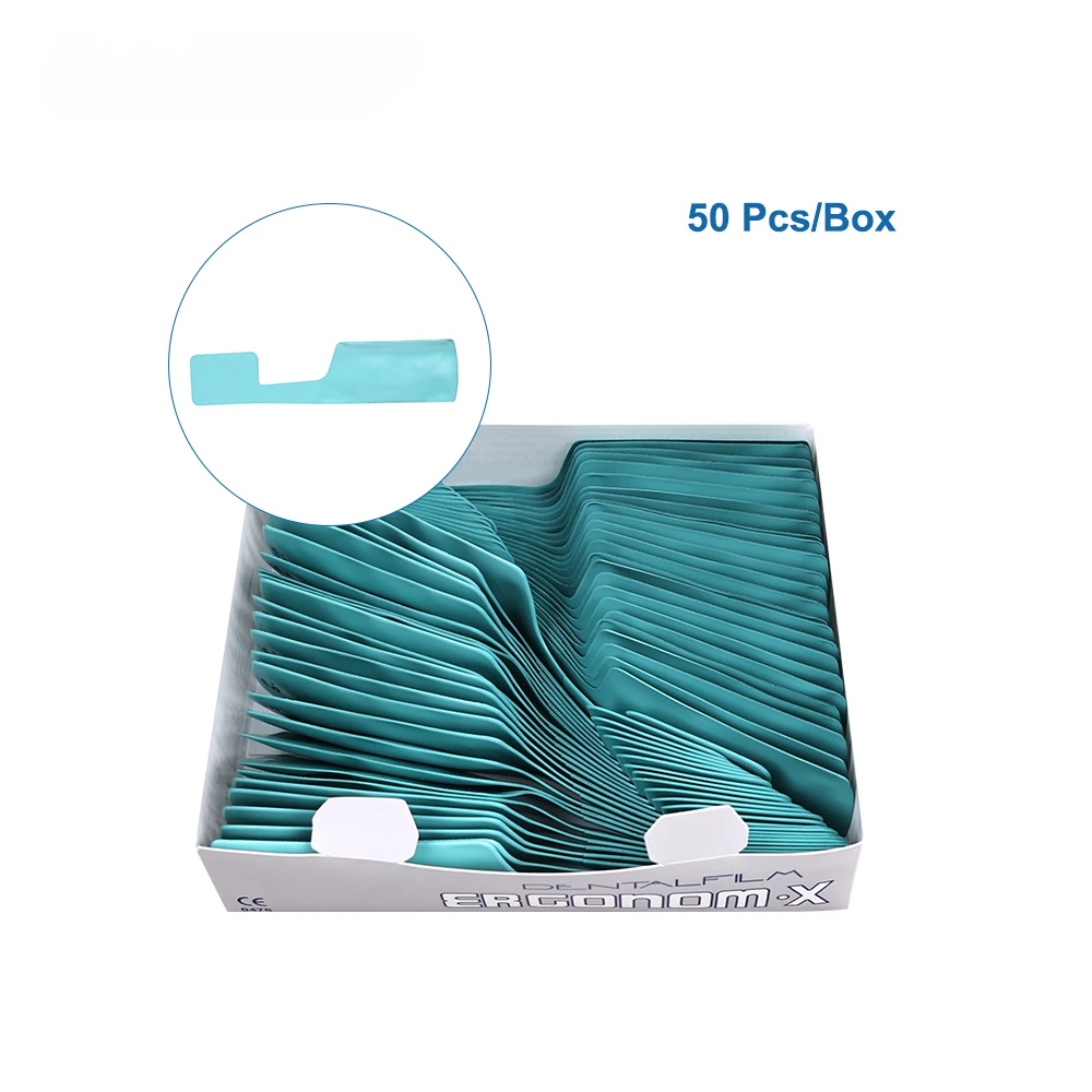 50Pcs/Box Dental X-ray Film Integrated Film Processing Solution Quick High Definition Self Developing X Ray Film Materials