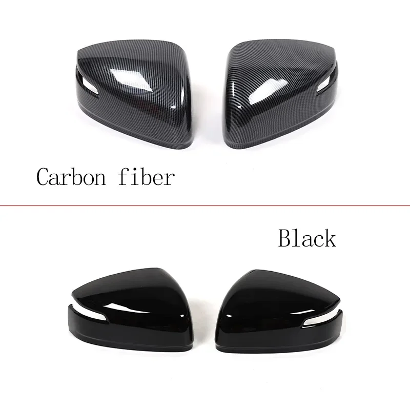 ABS Carbon Fiber For Toyota Land Cruiser 300 LC300 2022-2024 Car Rearview Mirror Cap Cover Trim Accessories