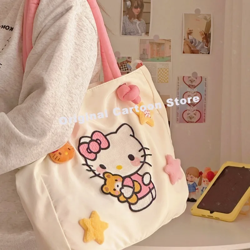 

Сумка на плечо Hello Kitty Sanrio Kuromi женская, портативная сумочка большой вместимости, модный подарок для девушки