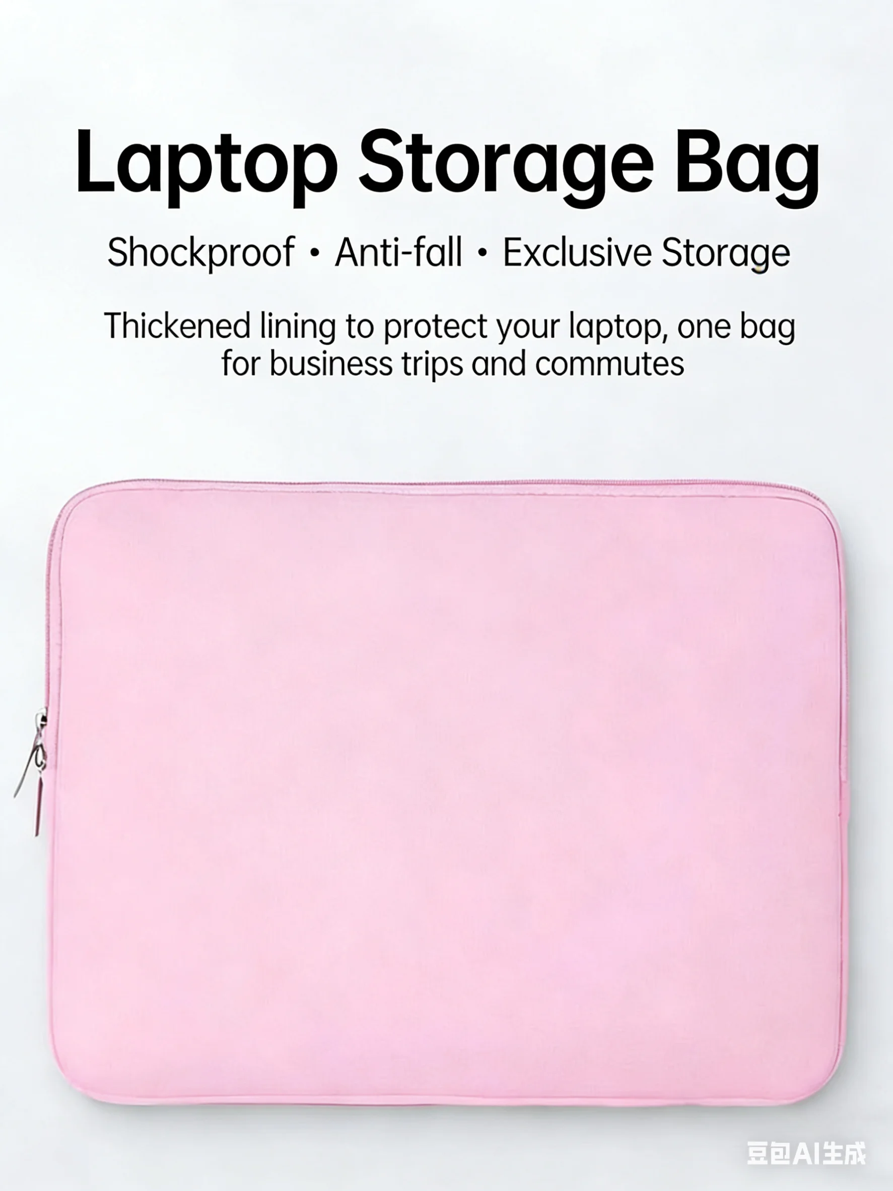 15-Inch Laptop Storage Bag, Shockproof and Vibrationproof, Padded Portable Bag