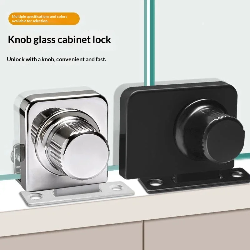 【HG】No Drill Glass Cabinet Lock With Anti Theft Design Easy Install Perfect For Home Display Cabinets Showcases