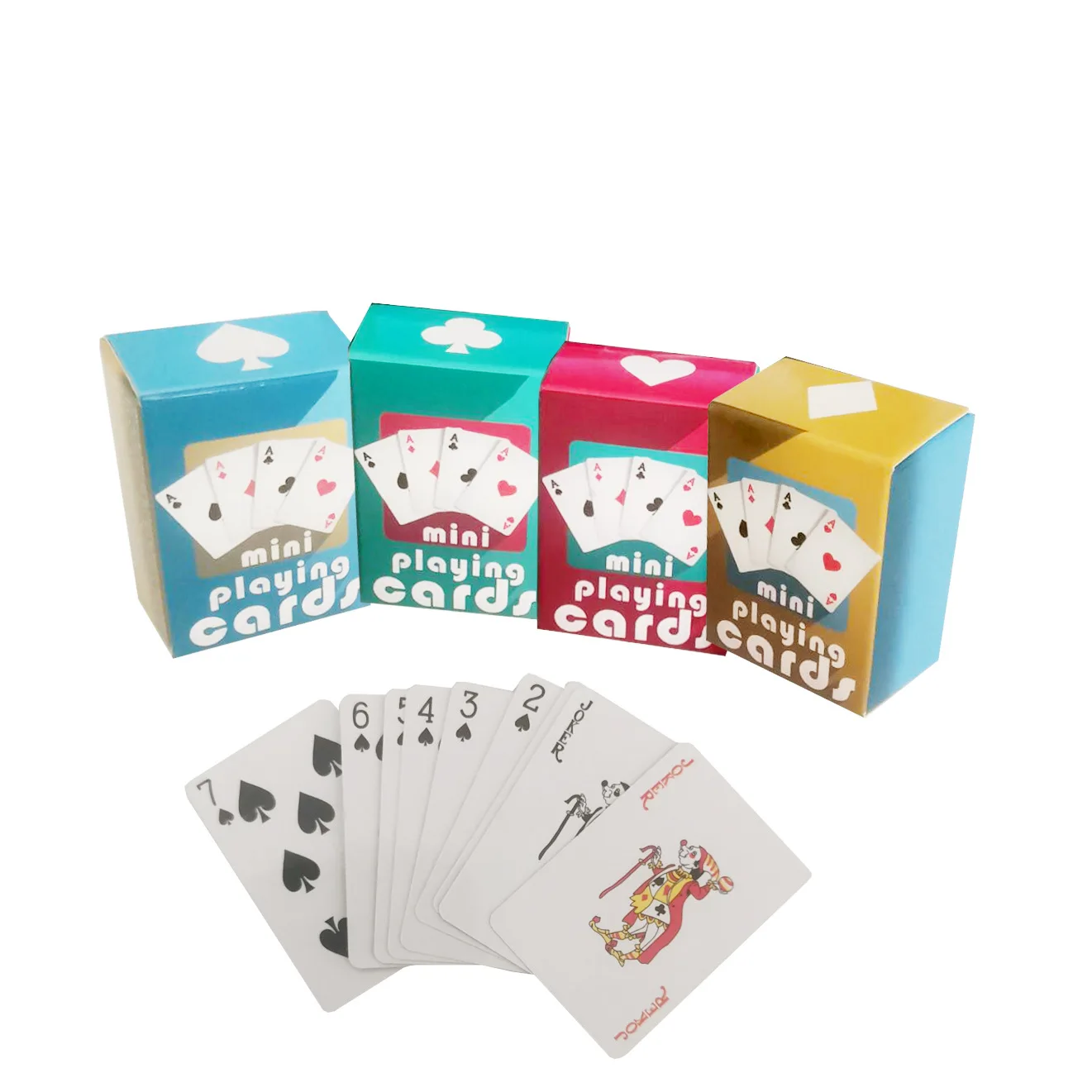 Cute MINI Miniature Games Poker MINI Playing Cards 40X28mm Miniature For Dolls Accessory Home Decoration High Quality Card Game