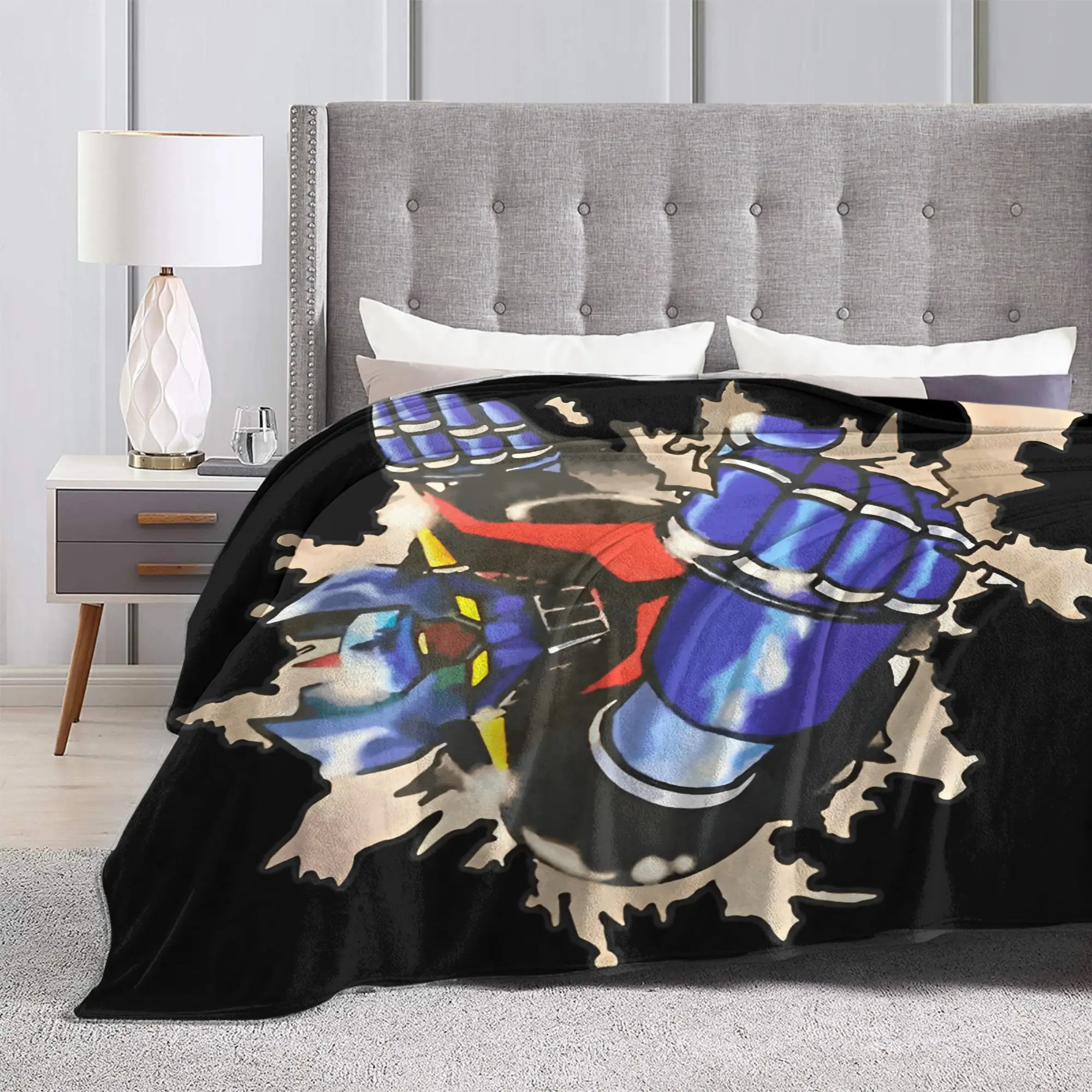 Coperta super morbida per ragazzi, biancheria da letto MazingerZ da campeggio, copriletto in flanella fuori carta per camera da letto, comoda copertura per divano letto