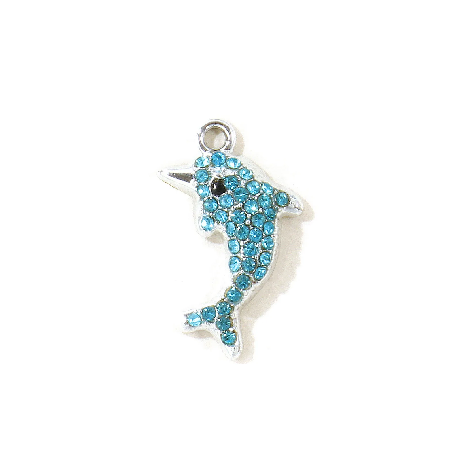 10 Stück Neue Blaue Strass-Ozean-Schmuckanhänger Silberfarbene Zinklegierung Muschel-Schildkröten-Anhänger für Frauen DIY Halsketten-Schmuck – Detail 9