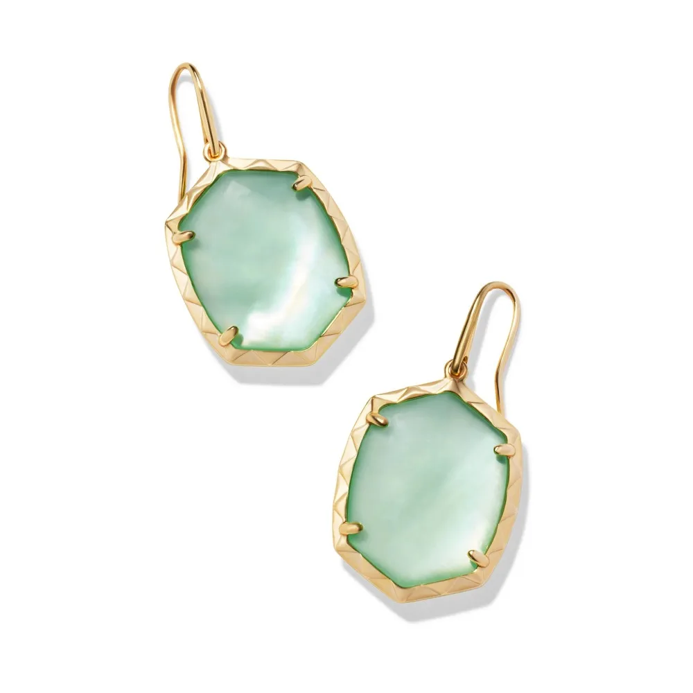 

VKVVA Fashion Jewerly Gold-plated Drop Earrings with Mother-of-Pearl for Women Birthday Gifts