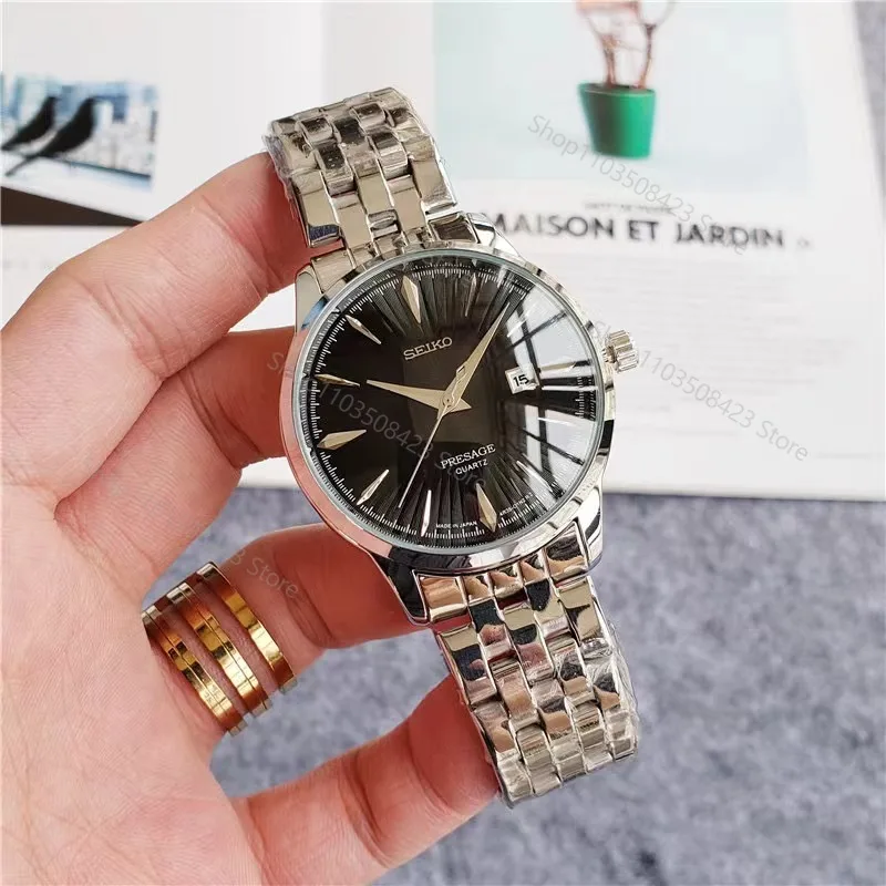 Original SEIKO Presage Watch Men Automatic Mechanical Japanese Quartz watch Waterproof Stainless Steel Business Leisure Watches