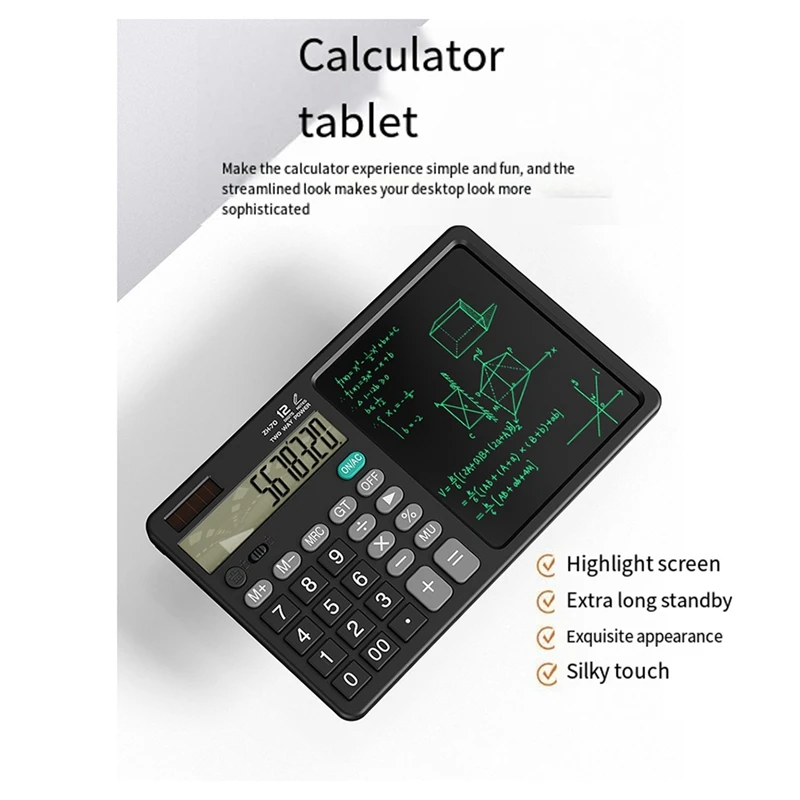 ZH70 Handwriting Tablet Desktop Calculator Financial Accounting Calculator Office Writing Draft Memo Handwriting Tablet Durable