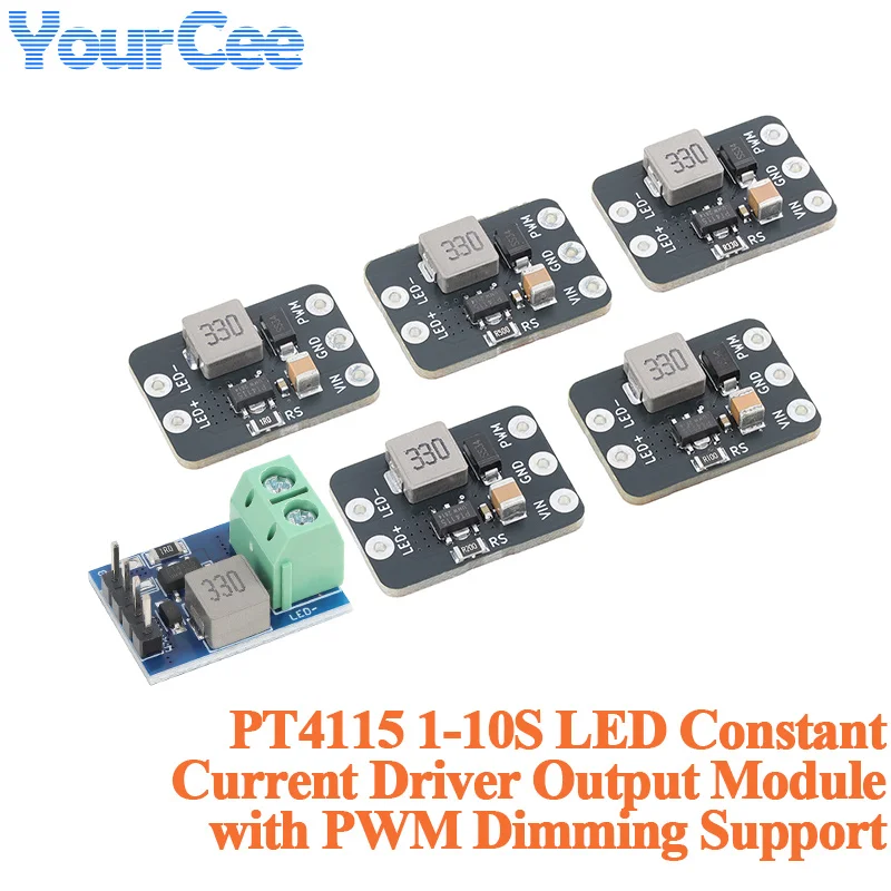 PT4115 1-10S LED Strip Constant Current Drive Output Module Ultra Low Standby Current Mode PWM Dimming Adjustable Output Current