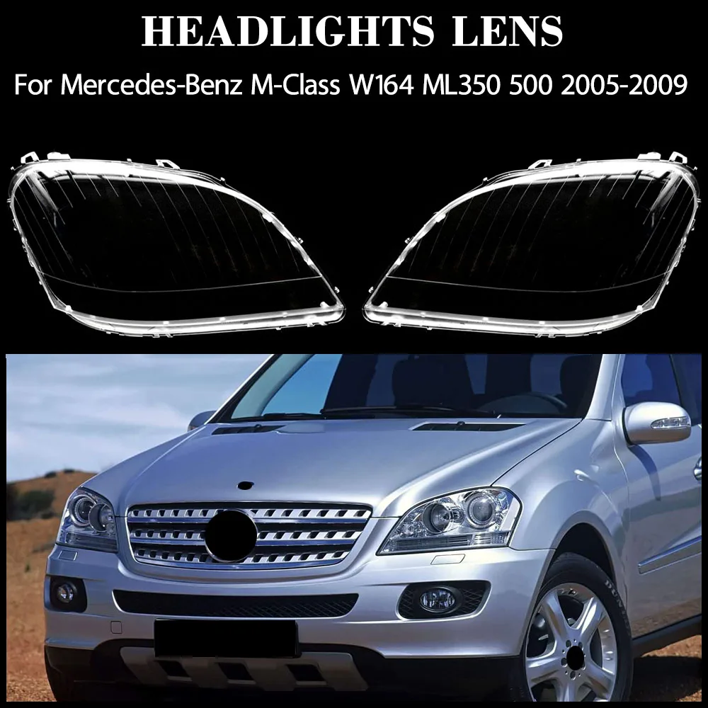 

Headlight Transparent Cover Lampshade Headlamp Shell Plexiglass For Mercedes-Benz M-Class W164 ML350 500 2005-2009