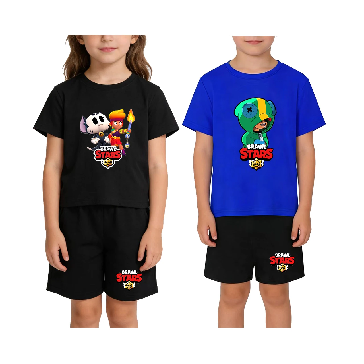 

Kids Summer Hot Sale T-shirt Anime Passion Game Print 3-12 Y Boy Girl Round Neck Short-sleeved+Shorts Casual Sports Charming Set