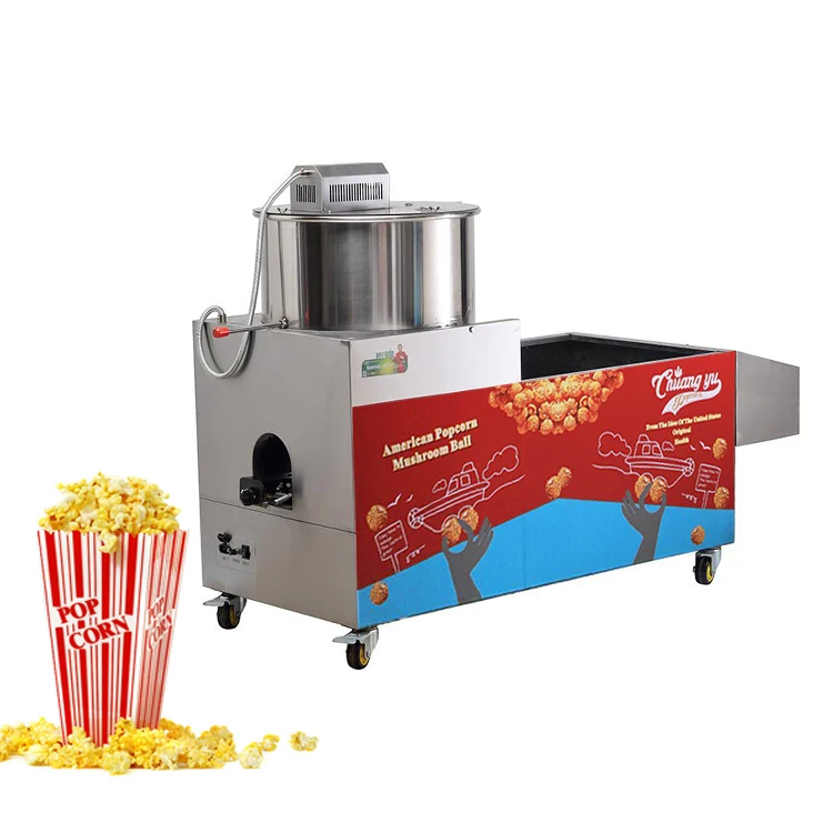 Gas Stainless Steel Popcorn Equipment Snack Machines Large Popcorn Making Machine