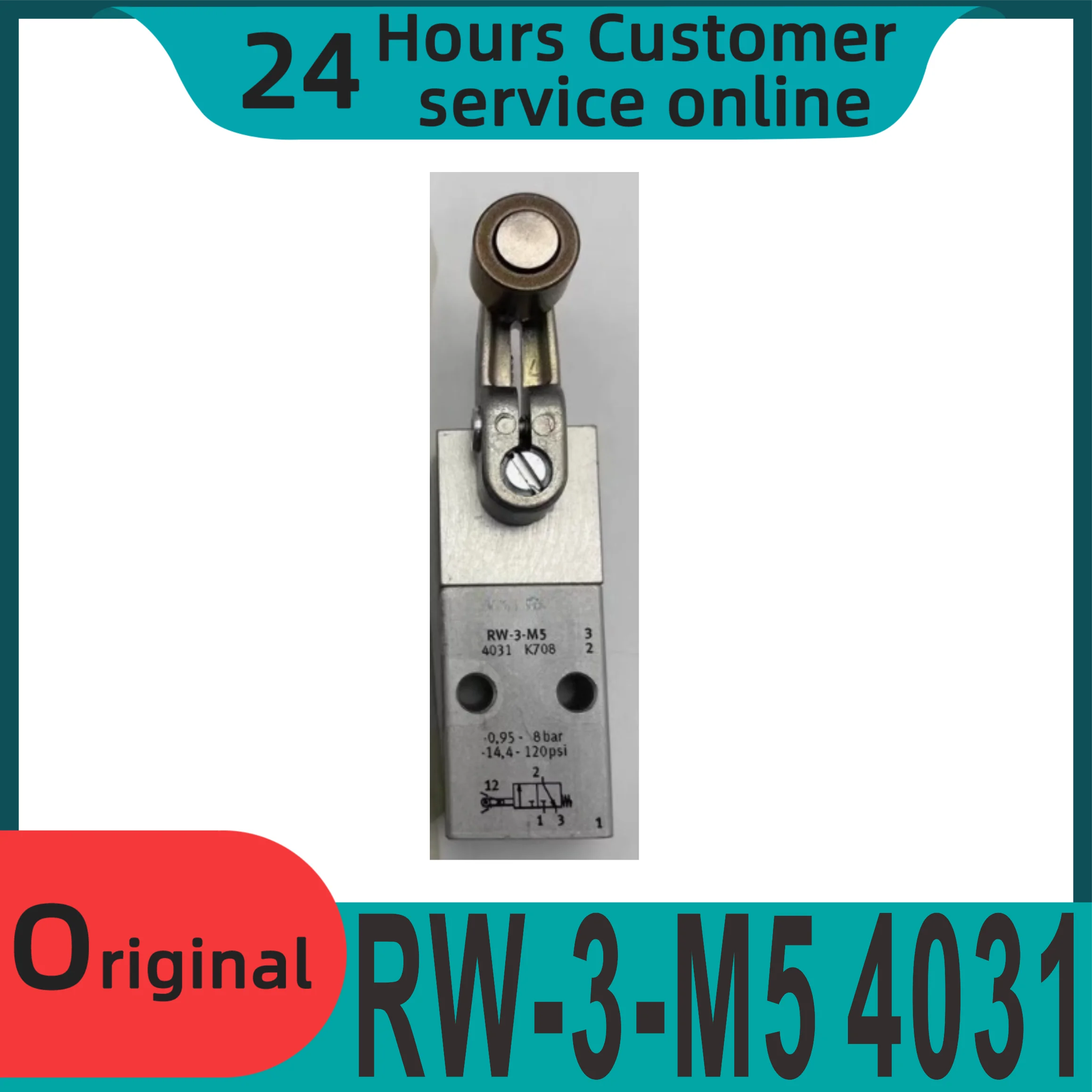 

Brand new original two position three-way rotary lever valve RW-3-M5 4031