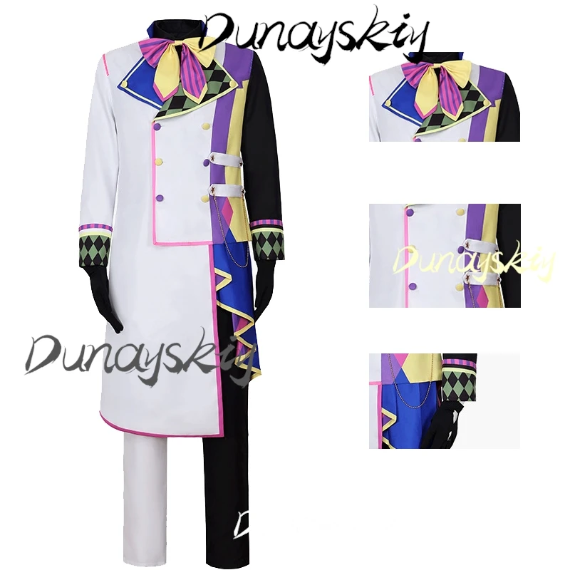 3th Kamishiro Rui تأثيري أنيمي اللون المرحلة مشروع Kamishiro Rui تأثيري موحدة شعر مستعار معطف قميص ربطة عنق فستان أطفال مع سروال داخلي مخصص