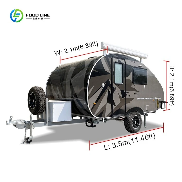 350*210*210cm Outdoor Mini Camper caravan  Australian Standards Van Camping Travel Trailer