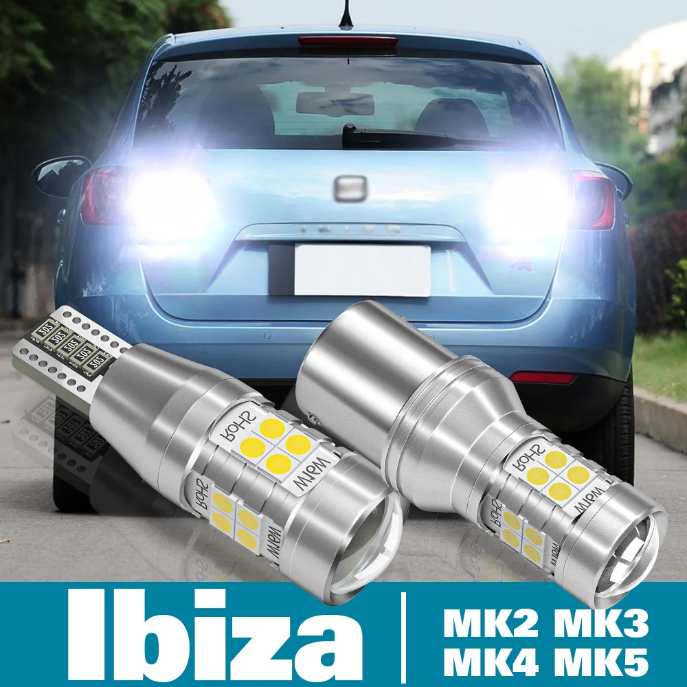 2pcs LED Reverse Light For Seat Ibiza 2 MK2 6K 3 MK3 6L 4 MK4 6J 6K 5 MK5 KJ Accessories 1993-2020 2019 2018 Backup Back up Lamp