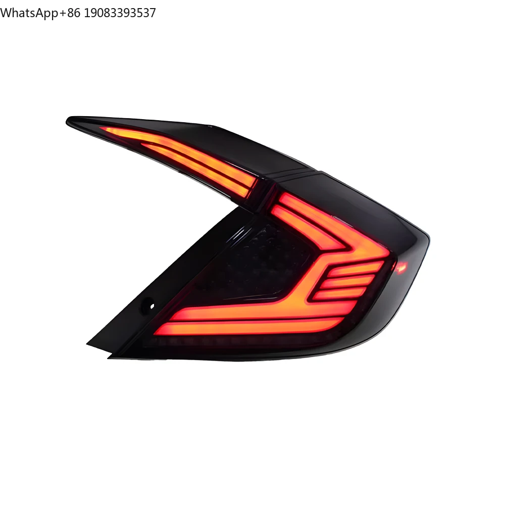 

Комплект задних фонарей для Honda Civic X 10-го поколения FC FK7 FK8 2016-2021: Обновленные светодиодные задние фонари, аксессуары Plug and Play