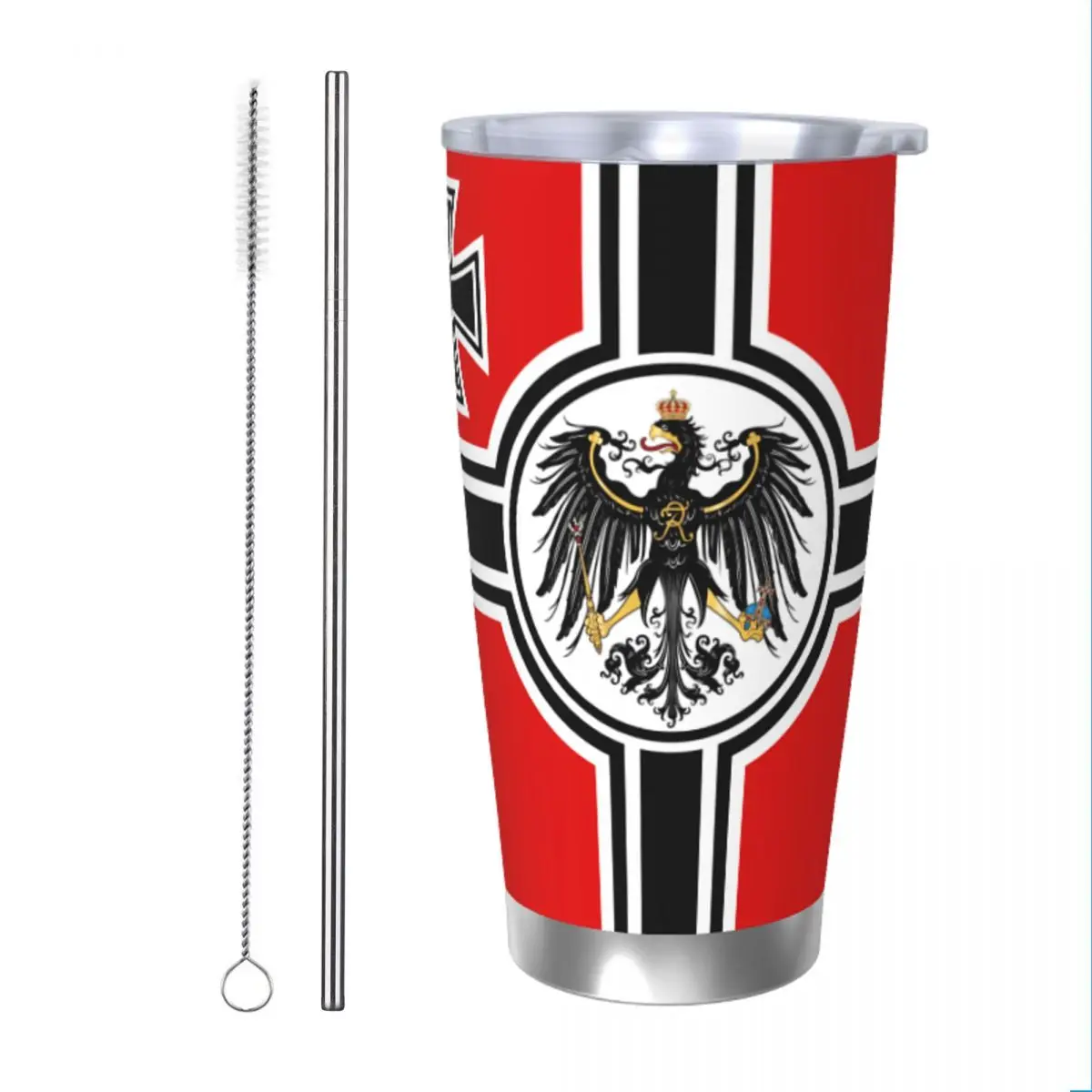 German DK Reich Empire Of Flag Tumbler Vacuum Insulated Germany Proud Coffee Cups Vacuum Flask Smoothie Tea Mug Water Bottle