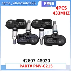 4X PMV-C215 42607-48020 Tire Pressure Sensor 4PCS For 2017-2024 Lexus LS 2018-2022 Toyota Camry C-HR RAV4 TPMS 433MHZ 42607F4020