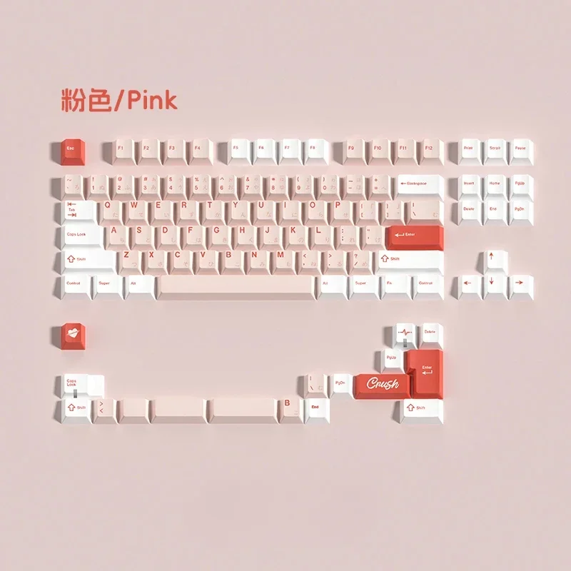 Unique Customized PBT Keycaps Set Cherry Profile Five-sided dye sublimation Fits 60%-108% Key Caps for GX87 Mechanical Keyboards