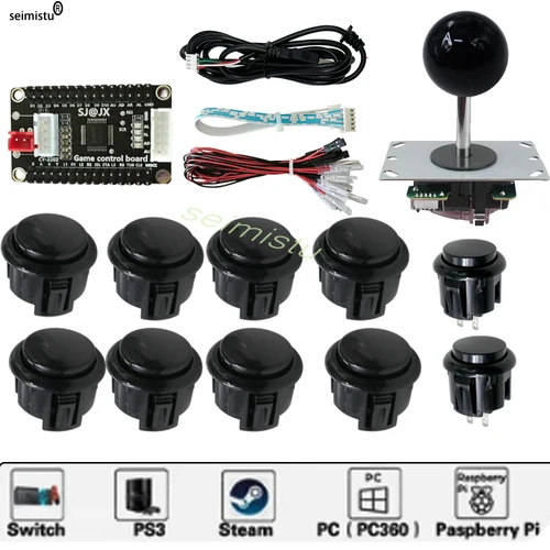 Copia de Joystick Arcade Sanwa Neo Geo juego de salón recreativo Kit Diy Raspberry Pi XBOX360 Android PS3 en 1 controlador Usb tablero de retardo cero