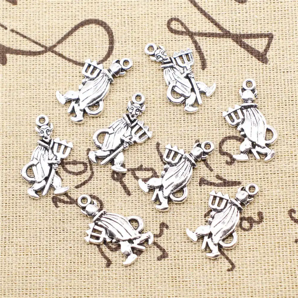 Trendy Jewelry Girls Craft Charms Rat King Antique Silver Color Vintage Pendant 16x26mm 10pcs