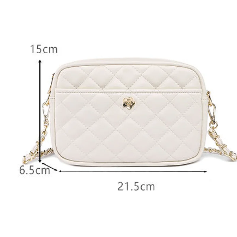 Women\'s Bags New Fashion Small Square Bag Shoulder Bag Chain Bags Rhombic Lattice Korean Style Trend Leisure Lady Crossbody Bags