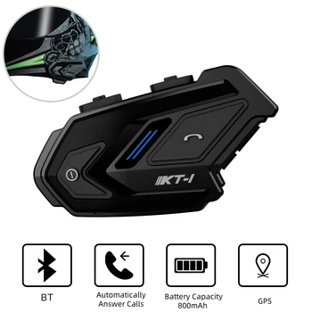Casque de moto casque Bluetooth 5.0 Moto mains libres sans fil casque système communicateur étanche Hurbike écouteur KT-1