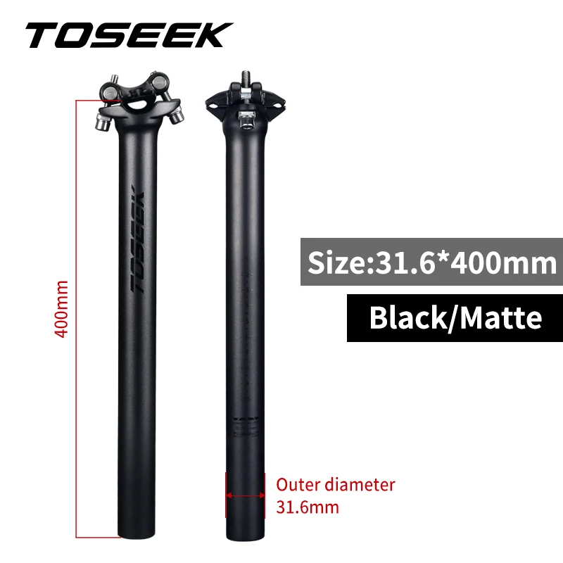 Toseek zf-one Carbon Sattelstütze 27.2/30.8/31,6mm mattschwarz mtb/Rennrad Sattelstütze Länge 280mm Sitzrohr Fahrrad teile