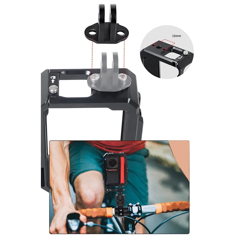 AD41-Para Insta360 One RS jaula de Metal para conejos botas frías múltiples soporte de Flash de expansión jaula plegable magnética protectora