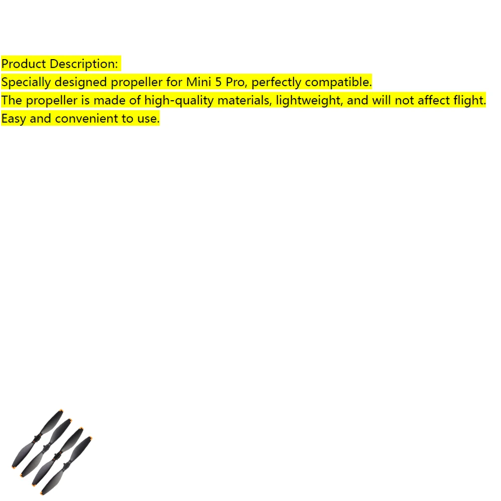 

4PCS Propellers for DJI Mini 5 Pro Replacement Prop Blades Low Noise 6028 Propeller Blades Quick Release Props Wings Parts Drone