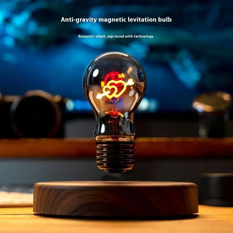 Creative Floating Light Bulb with Magnetic Suspension Stylish Gift for Technology Lovers