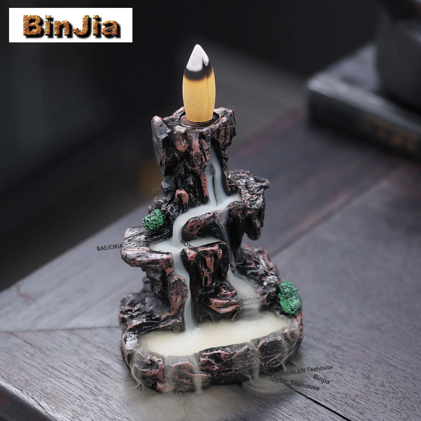 Mountains And Flowing Water Backflow Incense Holder Water Fountain Decoration Incense Burners Consecrate Censer Teaware Gifts