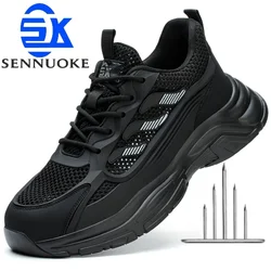 Scarpe antinfortunistiche da uomo per lavoro Sneakers sportive leggere dita in acciaio protezione da Tennis di sicurezza per i piedi originale