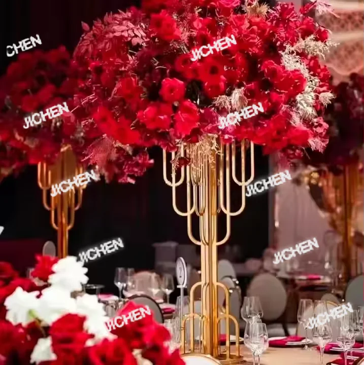 

Neu luxury gold metal flower stand 90cm flower stand metal flower stand gold wedding table round decoration