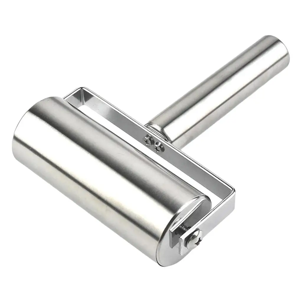 Mini Stainless Steel Dough Roller T Shape Non Stick Rolling Pin for Baking Pizza Cookies Pastry Bread Professional Kitchen