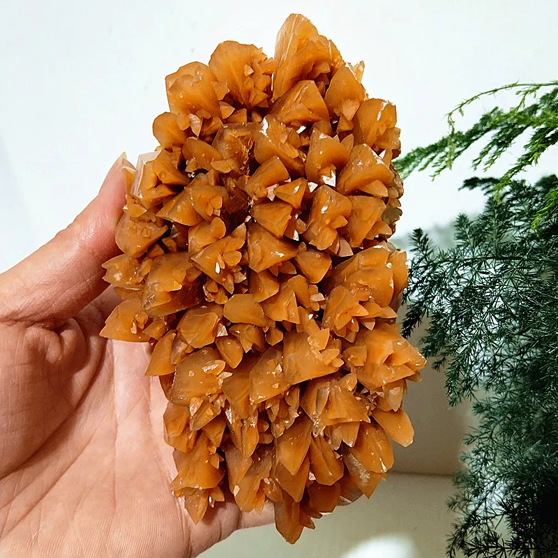 Natural Stone Yellow Calcite Crystal Mineral Specimen Room Gems Ornament Spiritual Meditation Exorcism Feng Shui Home Decortion