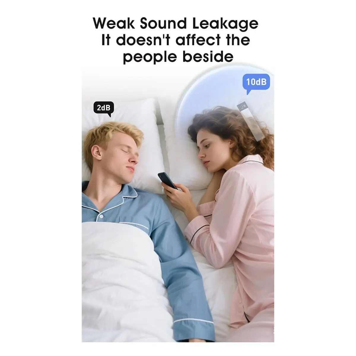 

Усовершенствованный Bluetooth-динамик BOFF с костной проводимостью под подушку, генератор белого шума, звуковая панель для сна, MP3-плеер с TF-картой, таймер отключения, черный