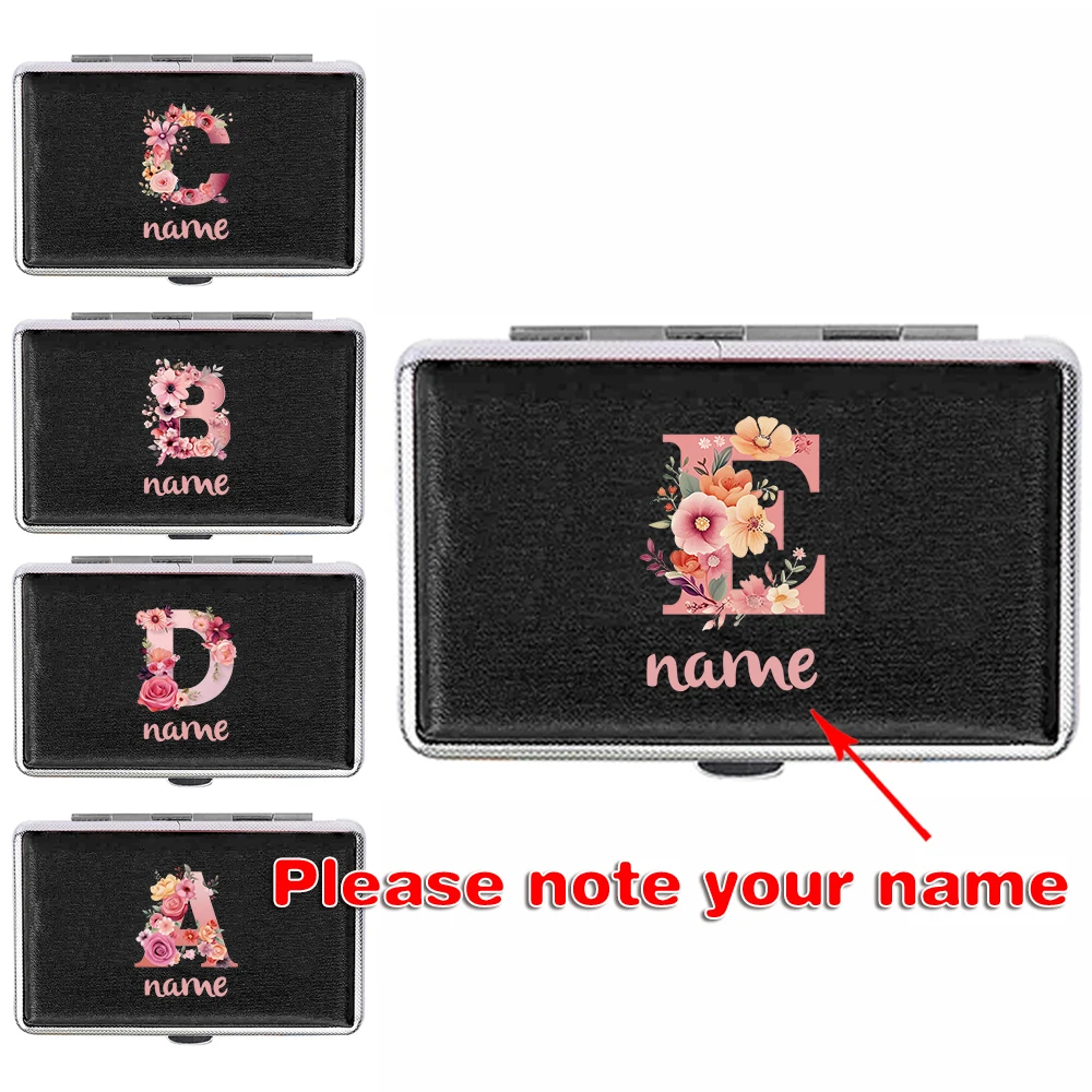 

Customized Name Leather Cigarette Case Pocket Cigar Box Portable Organizer Cover Travel Tobacco Storage Pack Smoking Accessories