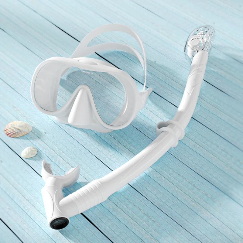 

Silicone Mask Dual-Purpose Snorkel Set Diving HD Freediving Gear Panoramic Sealed Technology Anti-Fog Adjustable
