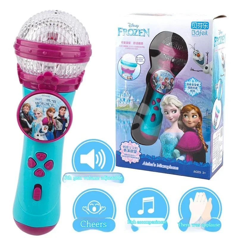 Microphone chantant de dessin animé Frozen Elsa Anna Princesse Anime, jouet musical DSN, cadeau d'anniversaire