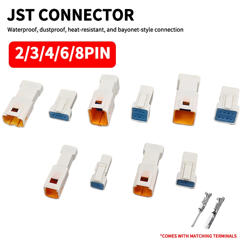 1 set LED Automotive Wiring Harness- 04T-JWPF-VSLE JST 03R/JST-02T/02R/06T/08T/B04B Light Strip Motorcycle Connector