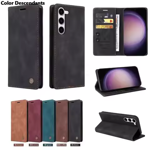 For Samsung Galaxy S21 FE 5G Case Leather Magnetic Card Bag Cover For Galaxy S21 FE Phone Case Stand Luxury Wallet Coque