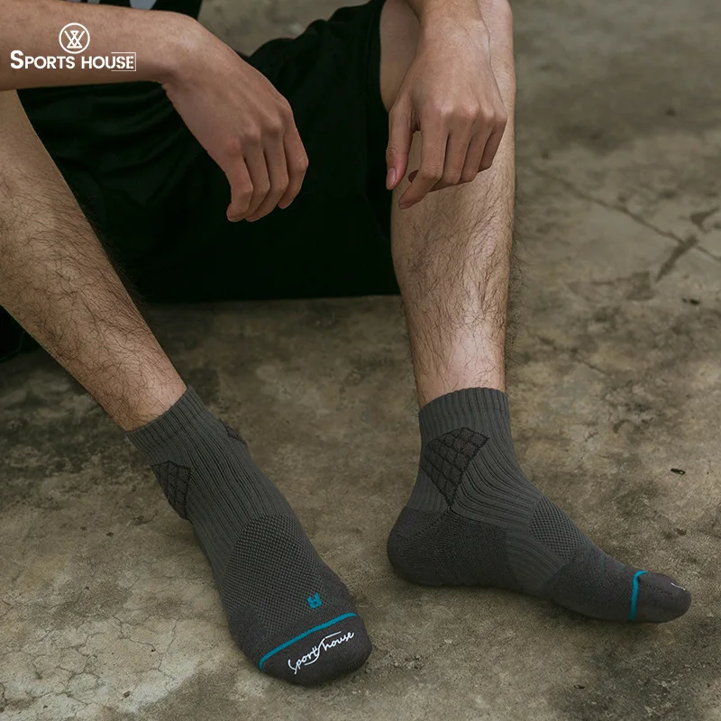 

Sport's House 6pairs Sports Home Men's Professional Actual PE Edition Basketball Socks Towel Bottom Medium Tube Sports Socks